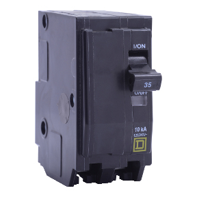 Schneider Electric Thermal Magnetic Circuit Breaker; 2-Pole; 50A; 120/240VAC; Lever; Box Lug Terminal; UL 489
